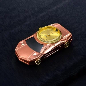 Laikrodis žiebtuvėlis "Rožinis automobilis" (atsparus vėjui)