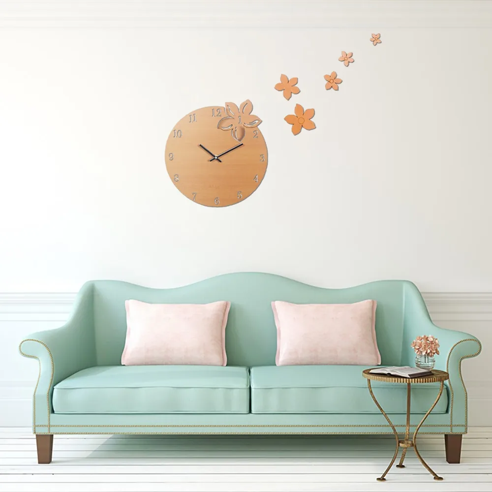 Sieninis laikrodis "Elegantiškos gėlytės" (30 cm)