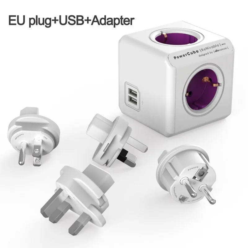 Profesionalus kelioninis adapteris "Auščiausia klasė" (USB +