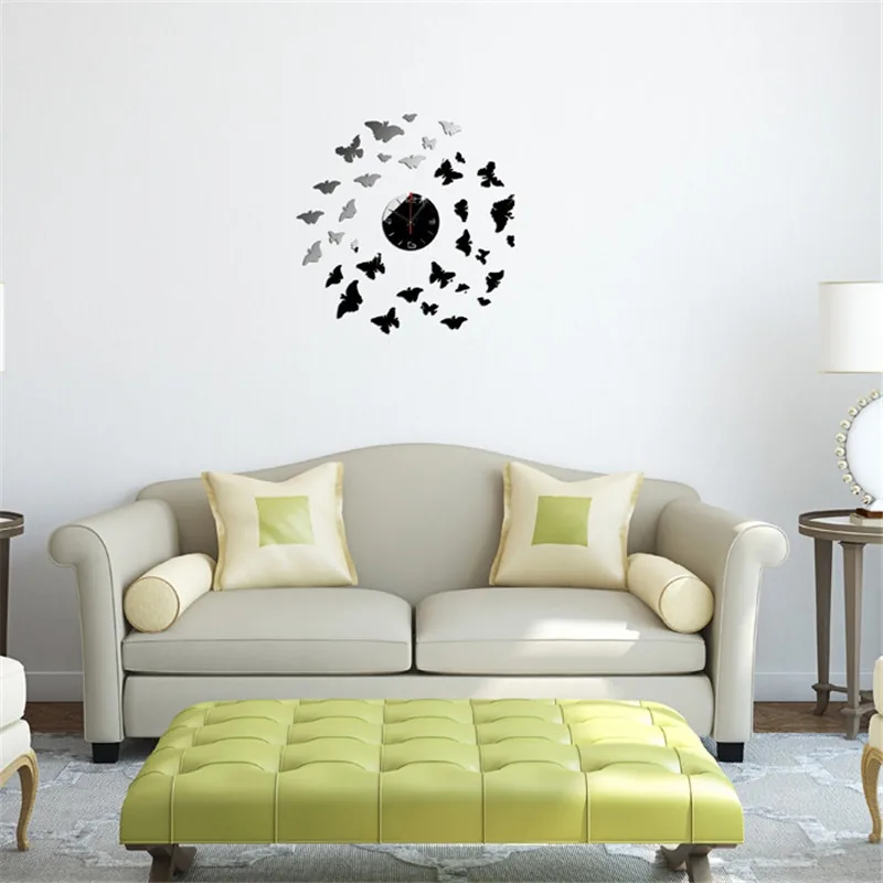 Sieninis laikrodis "Drugelių šėlsmas" (40 x 60 cm)