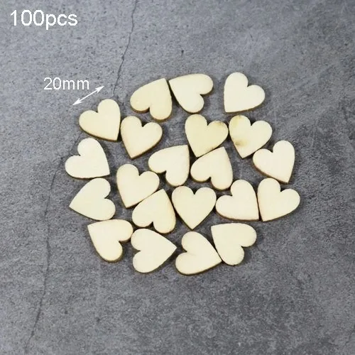 Medinės figūrėlės "Meilės širdelės 3" (100 vnt.