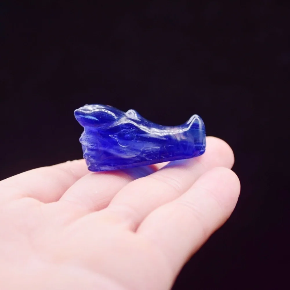 Figūrėlė "Mėlynoji drakono galva" (kvarco kristalas, 4 cm, 20 g)