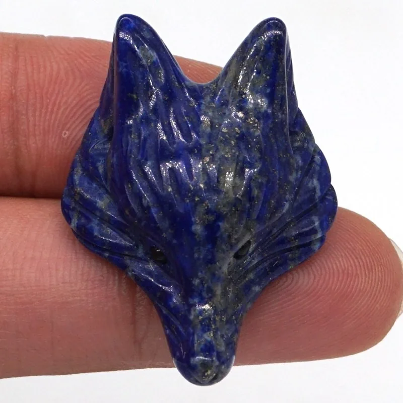 Pakabuko figūrėlė "Mėlynoji vilko galva 4" (Lapis lazuli kvarco