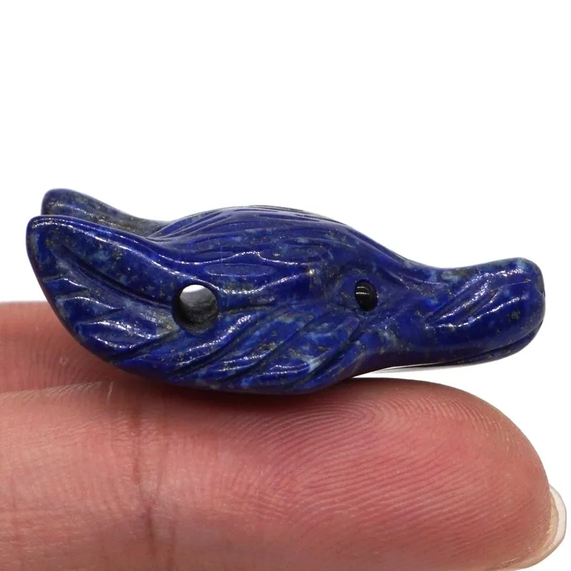 Pakabuko figūrėlė "Mėlynoji vilko galva 4" (Lapis lazuli kvarco
