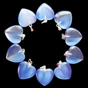 Pakabukas "Melsvosios širdelės" (10 vnt, 20 x 19 x 5 mm)