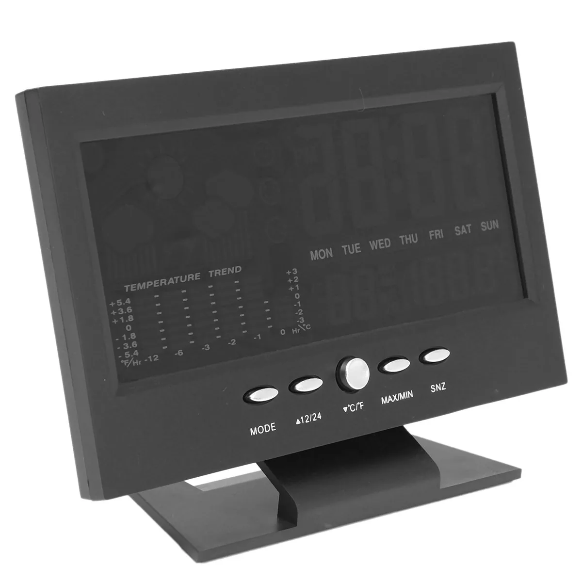 Automobilio LCD laikrodis - termometras "Profesionalas"