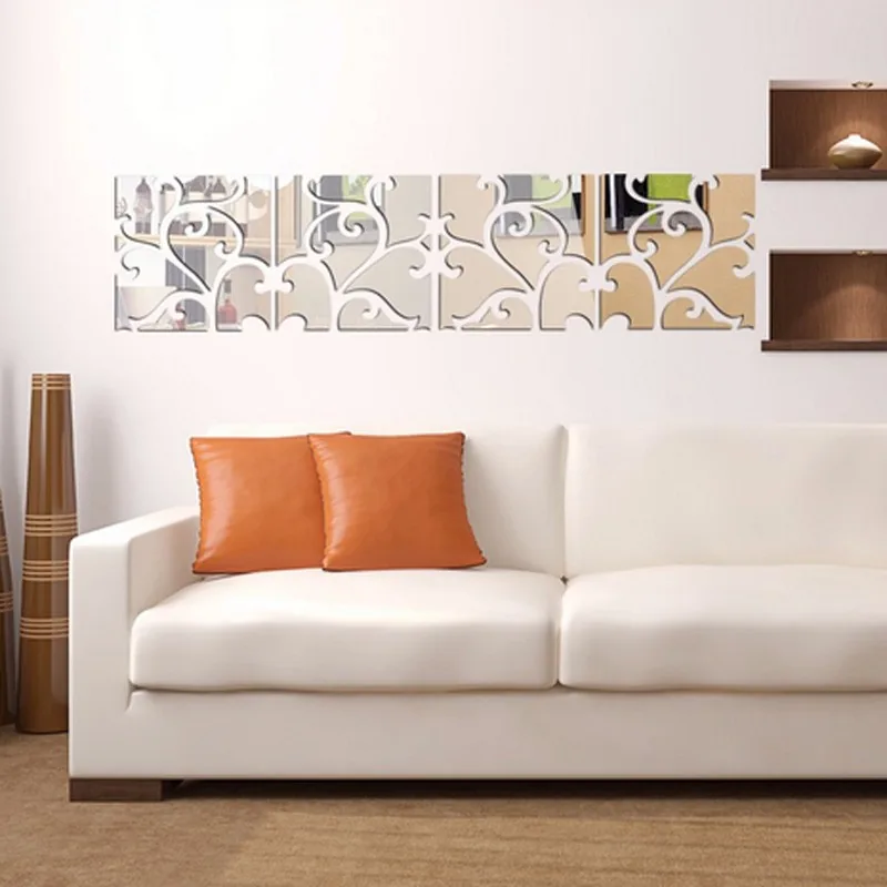 Veidrodiniai lipdukai "Nuostabusis ornamentas 4" (23 x 92 cm)