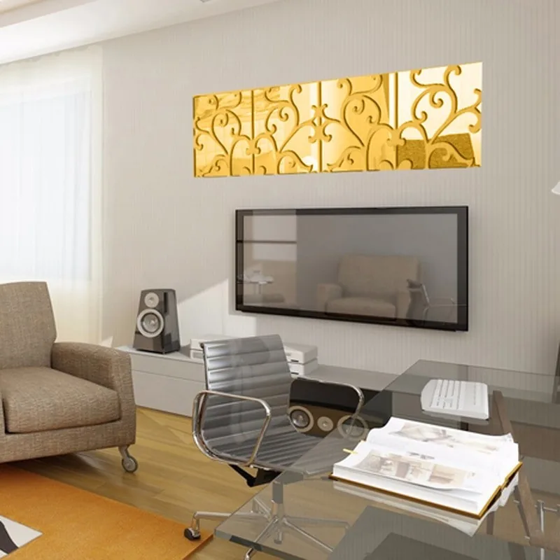 Veidrodiniai lipdukai "Nuostabusis ornamentas 5" (23 x 100 cm)