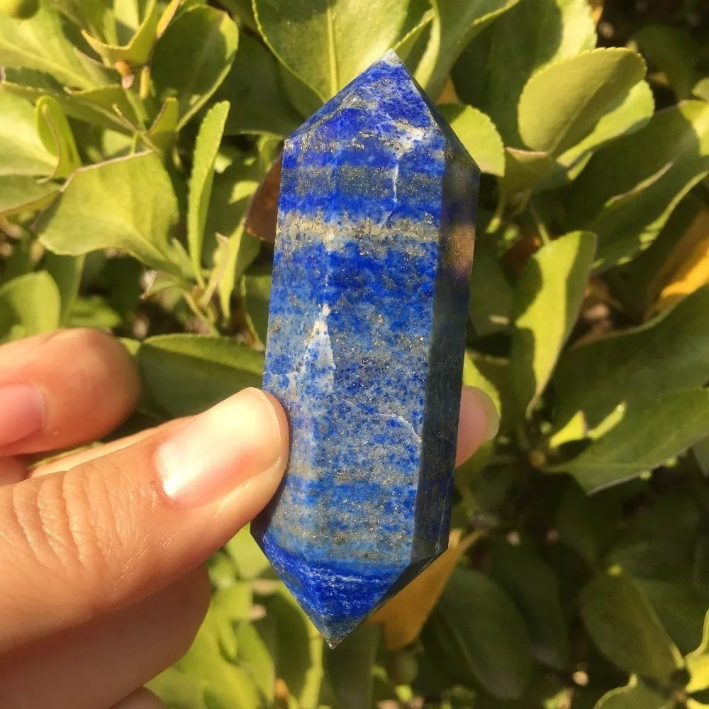 Natūralus mineralas "Modernus obeliskas" (Lapis Lazuli, 8 cm