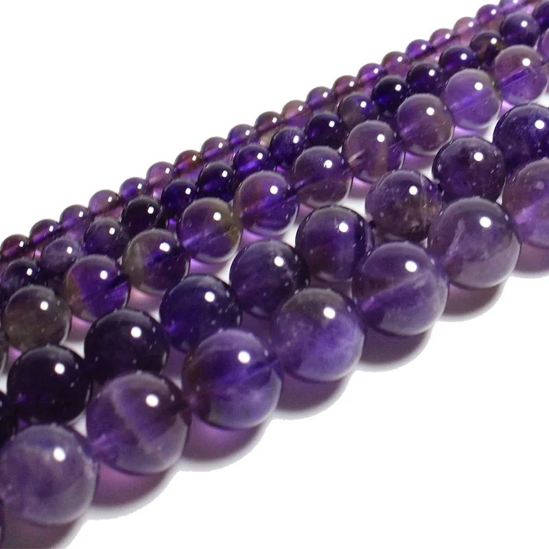 Karoliukai "Violetinė elegancija 4" (ametistas)