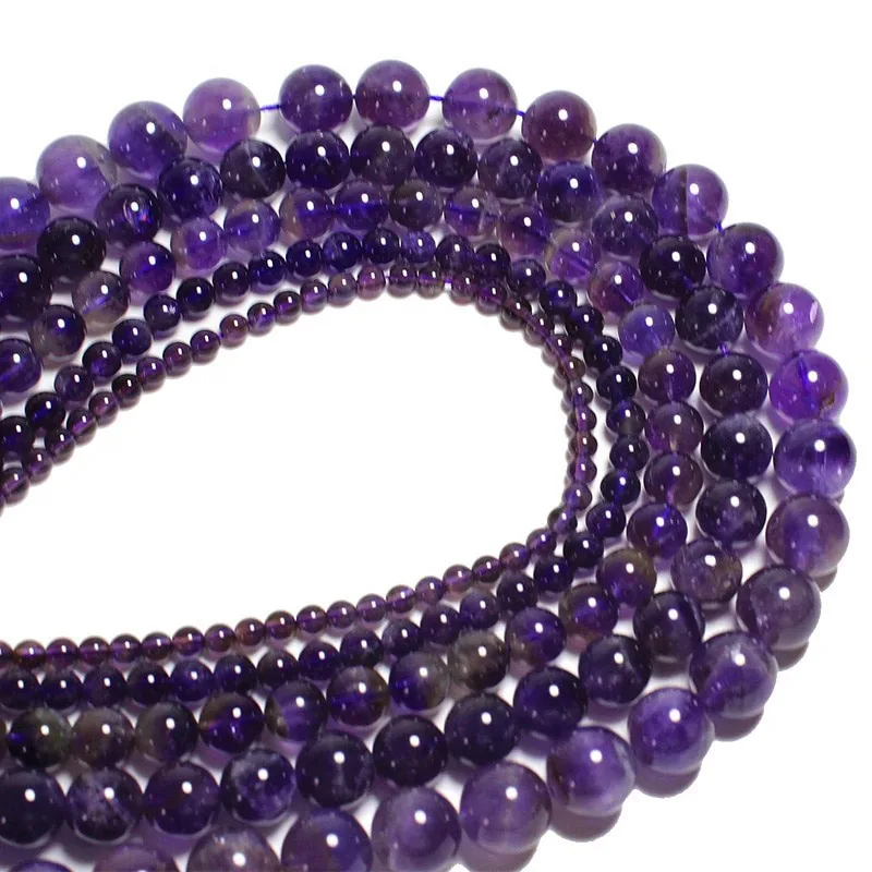 Karoliukai "Violetinė elegancija 4" (ametistas)