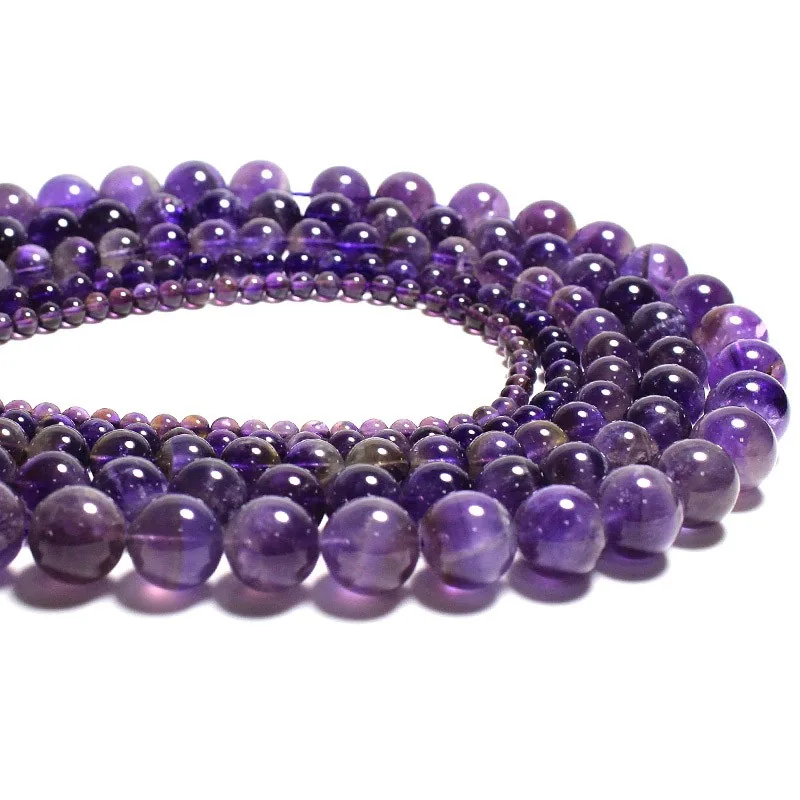 Karoliukai "Violetinė elegancija 4" (ametistas)