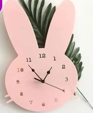 Sieninis laikrodis "Rožinis kiškutis" (24 cm)