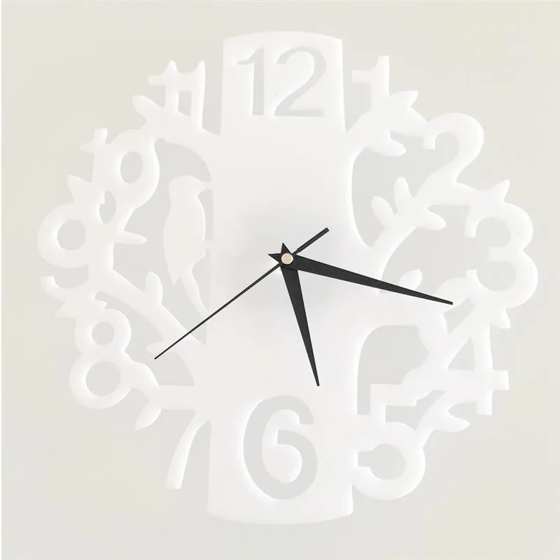 Sieninis laikrodis "Medis ir paukštelis 3" (22 cm)