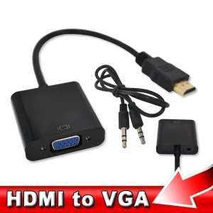 HDMI į VGA keitiklis (su audio jungtimi)