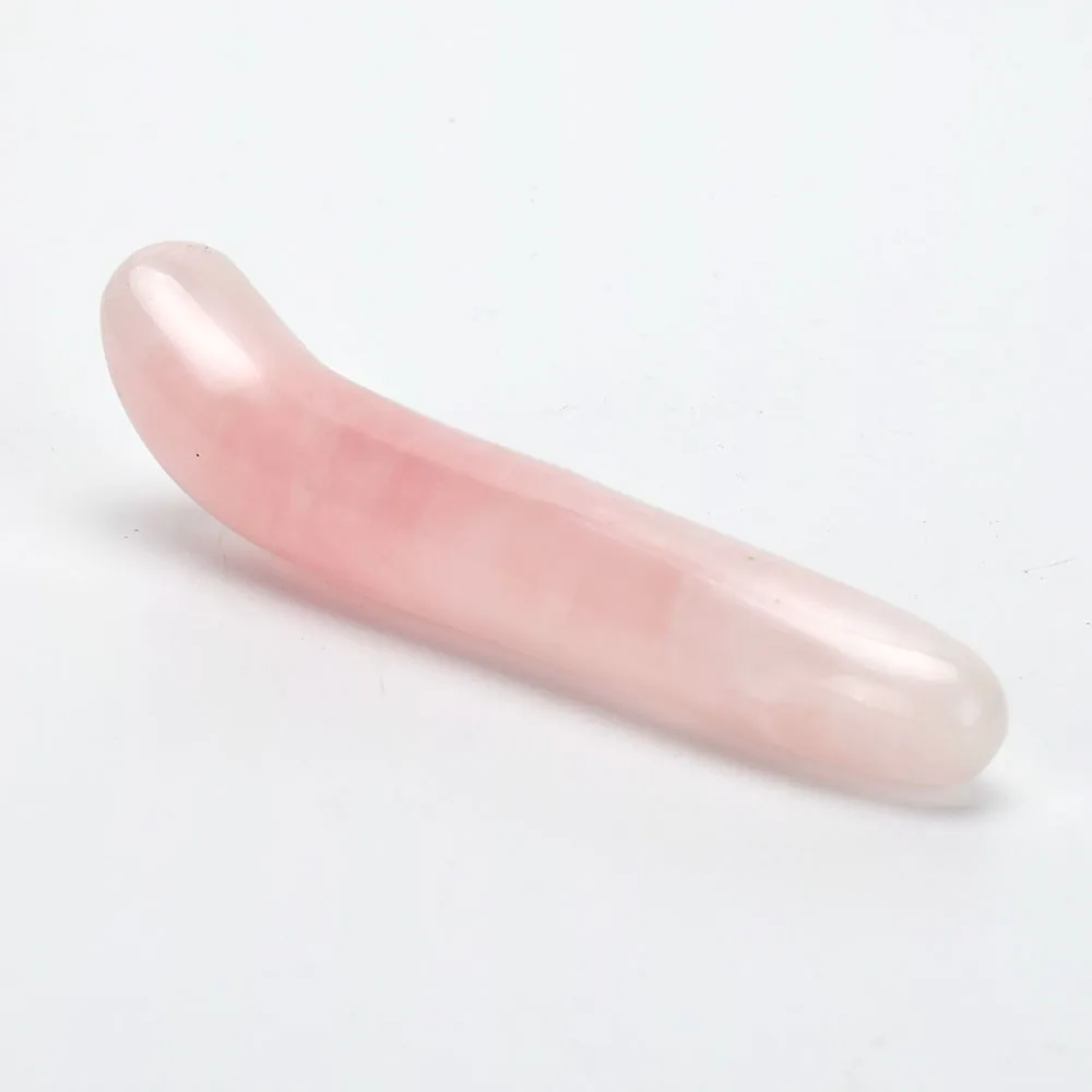 Rožinio kvarco masažinė lazdelė "Acupuncture Pro 3" (10 cm)