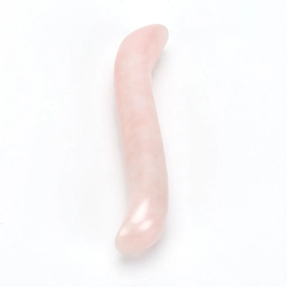Rožinio kvarco masažinė lazdelė "Acupuncture Pro 4" (10 cm)