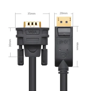 Display Port į VGA kabelis (2 m.