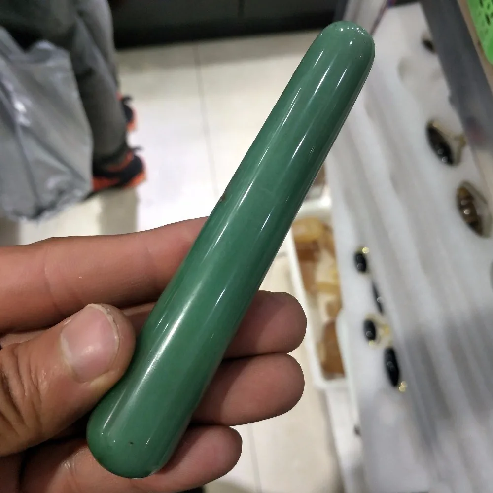 Žaliojo jado masažinė lazdelė "Intimate Pro" (10 cm)