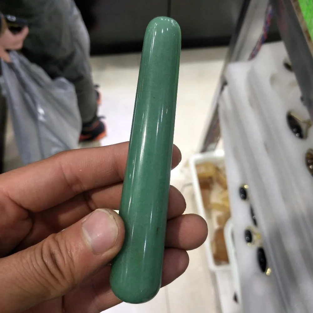 Žaliojo jado masažinė lazdelė "Intimate Pro" (10 cm)