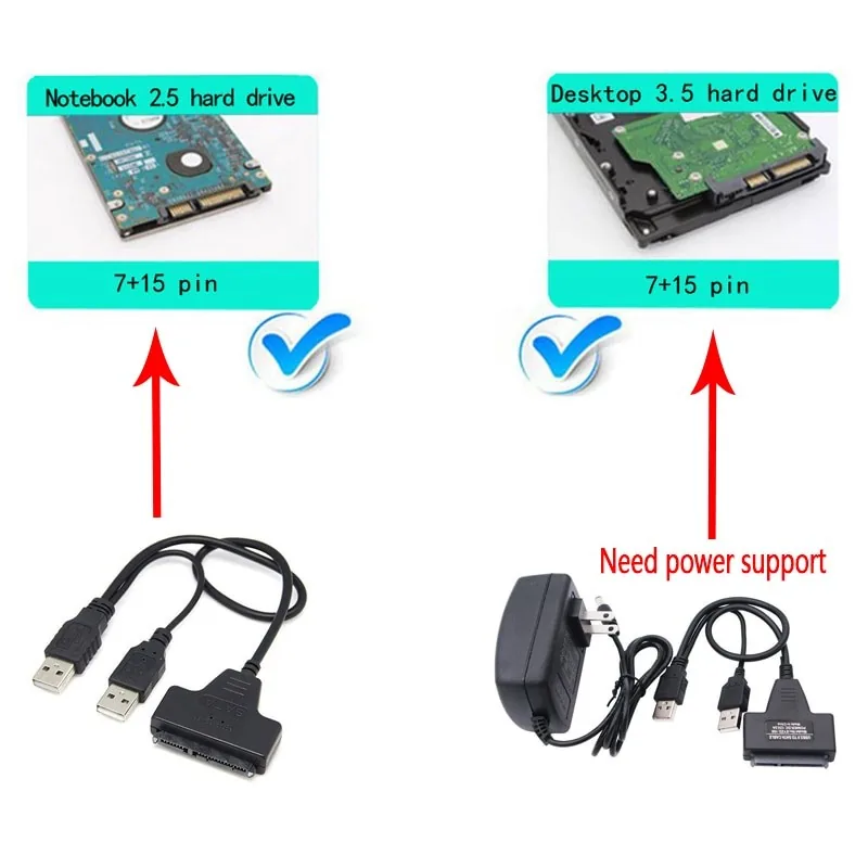 USB 3.0 į SATA adapteris (2.5" HDD + 5V papildomas maitinimo