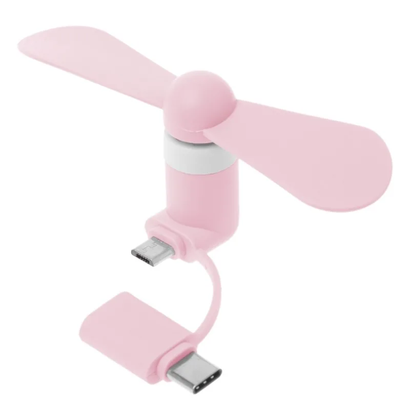 Nešiojamas ventiliatorius "Telefonui" (Type C ir Micro USB)