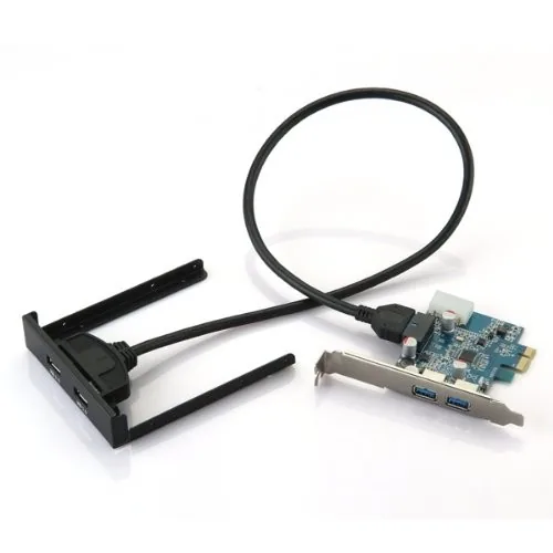 PCI Express į USB 3.1 plokštė + priekinis skydelis "Black