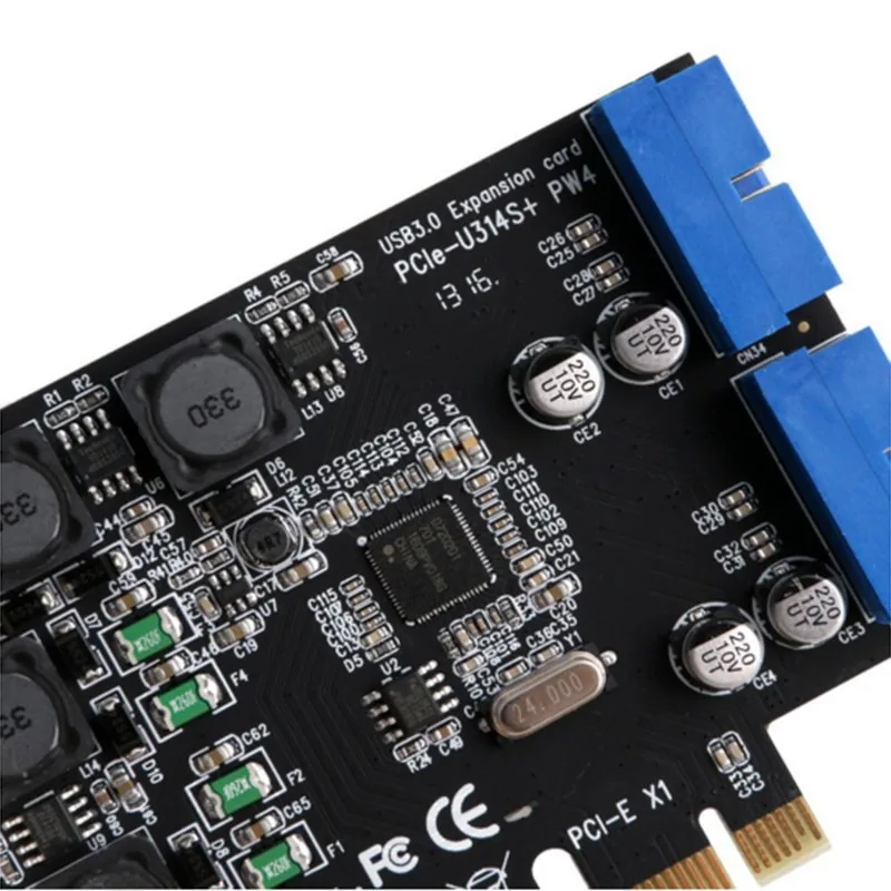 PCI Express į USB 3.0 plokštė "Black Edition Pro Dual" (vidinės