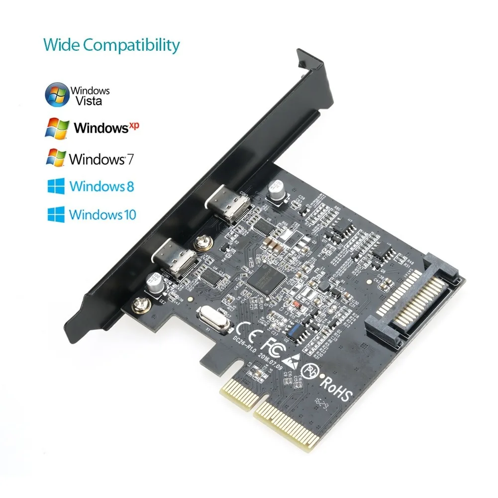 PCI Express į Type-C plokštė "Black Edition Pro 4"