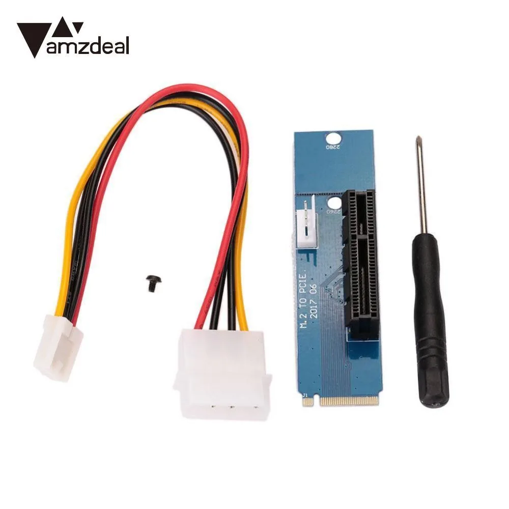 M.2 į PCI-E 4x plokštė "Blue edition" (NGFF)