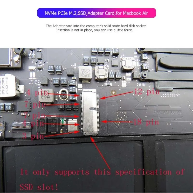 PCI-E plokštė "Green edition" (Macbook Air, NVMe)
