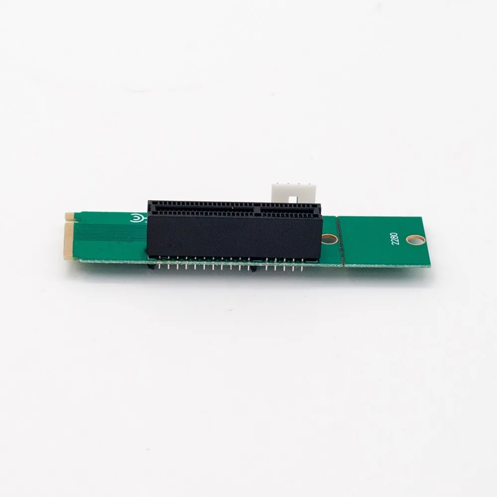 M.2 į PCI-E 4x 1x plokštė "Green edition" (BTC/ETH kasimui