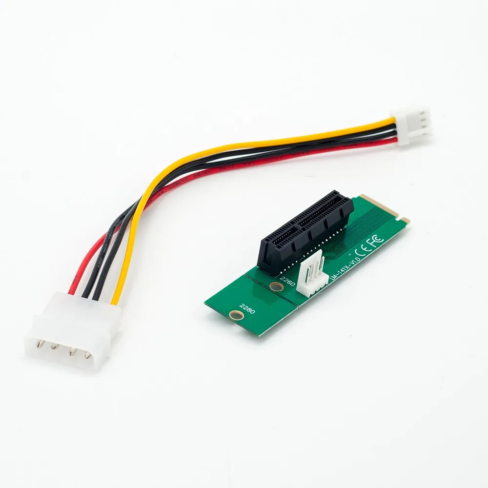 M.2 į PCI-E 4x 1x plokštė "Green edition" (BTC/ETH kasimui