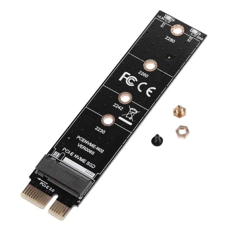 M.2 į PCI-E plokštė "Black edition" (NVME, NGFF)