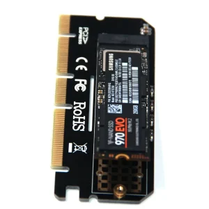 M.2 į PCI-E 3.0 X16 plokštė "Black edition" (NVME, NGFF, SSD)