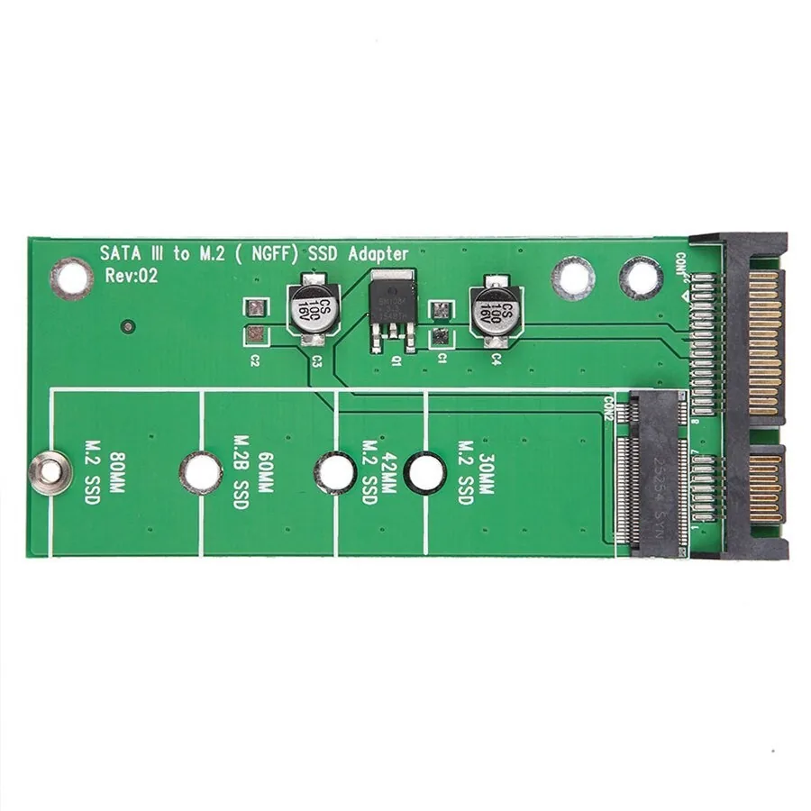 M.2 į SATA 3.0 plokštė "Green edition" (NGFF, SSD)