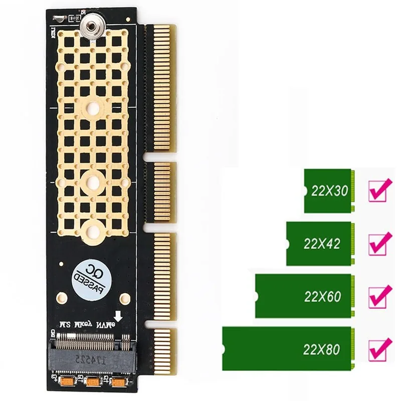 M.2 į PCI-E 3.0 X16 plokštė "Black edition Pro" (NVME, NGFF