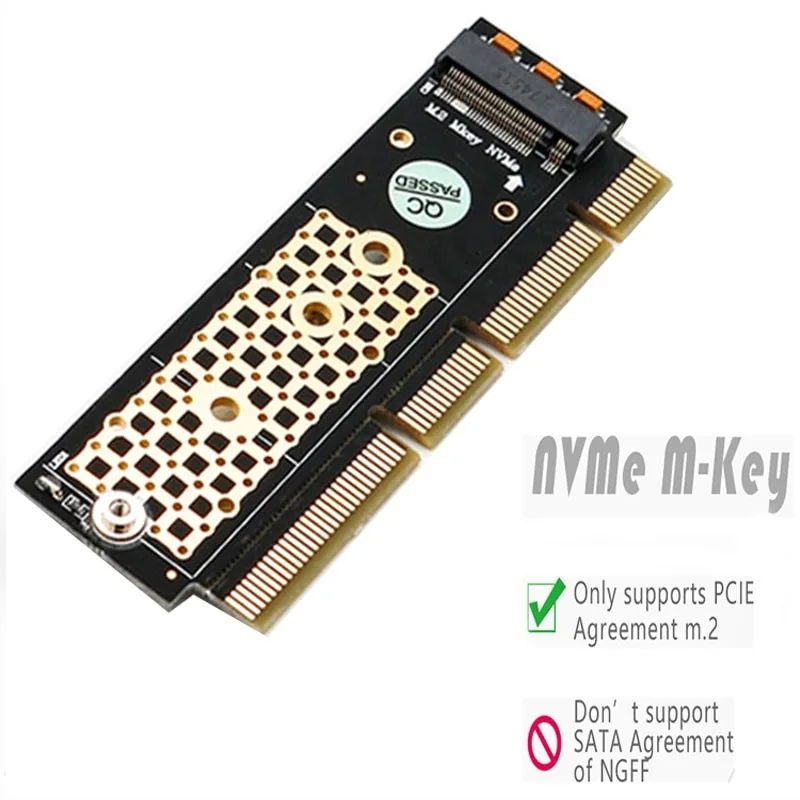 M.2 į PCI-E 3.0 X16 plokštė "Black edition Pro" (NVME, NGFF