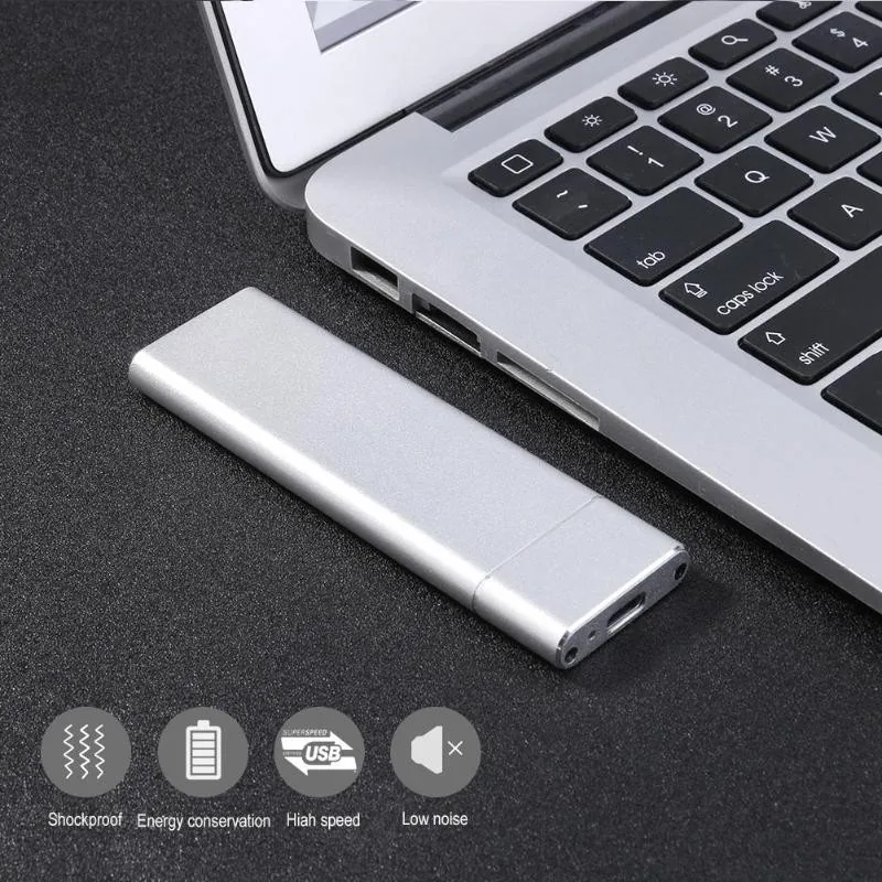 Išorinis dėklas m2 SATA plokštei "Silver Light" (USB 3.