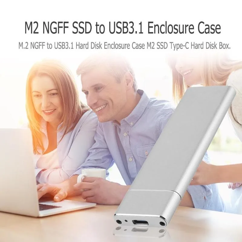 Išorinis dėklas m2 SATA plokštei "Silver Light" (USB 3.