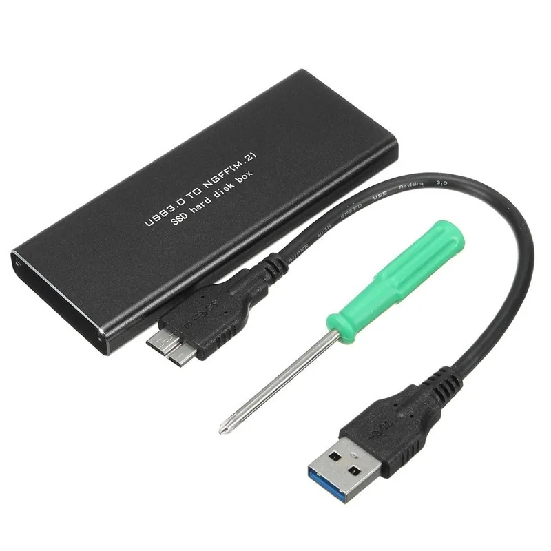Išorinis dėklas m2 SATA plokštei "Black Pro" (USB 3.