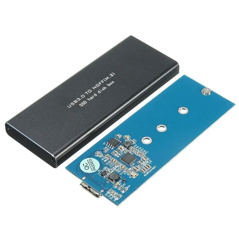 Išorinis dėklas m2 SATA plokštei "Black Pro" (USB 3.