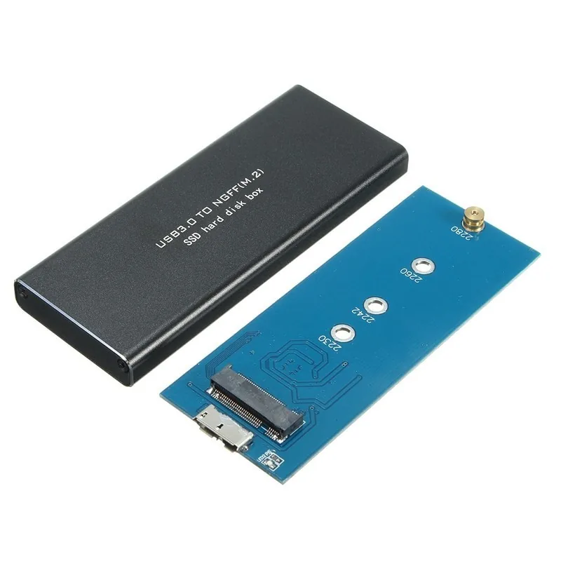 Išorinis dėklas m2 SATA plokštei "Black Pro" (USB 3.