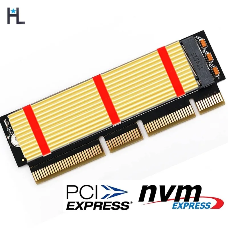 M.2 į PCI-E 3.0 X16 plokštė "Black edition Pro 2" (NVME, NGFF