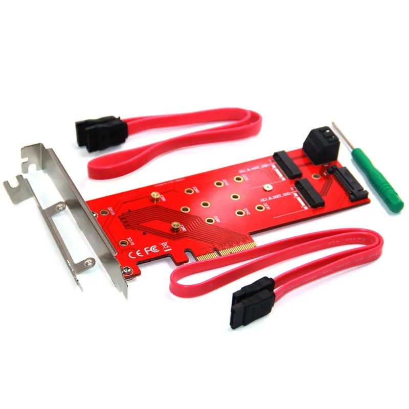 PCI-E M-key, B-key plokštė "Red edition" (iki 39 Gbps)