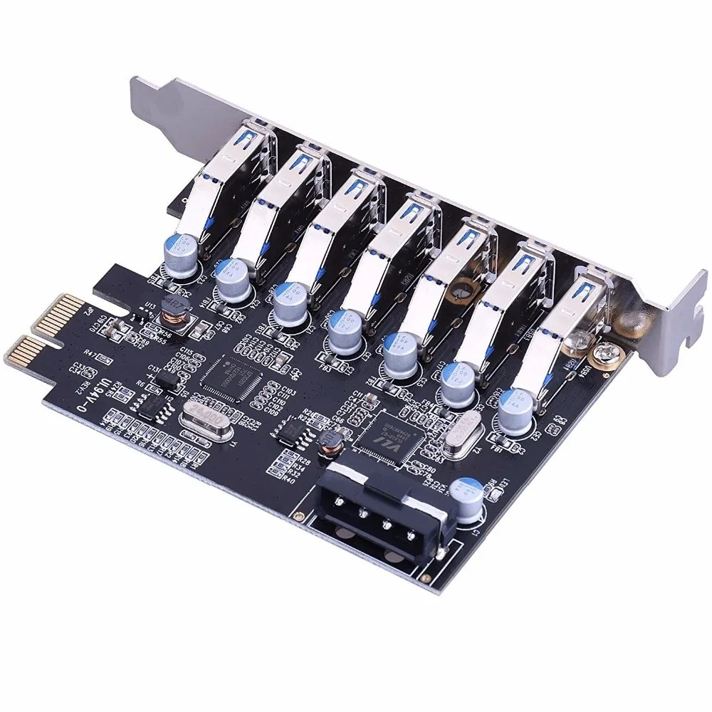 PCI-E USB 3.0 plokštė "Black edition" (7 lizdai)