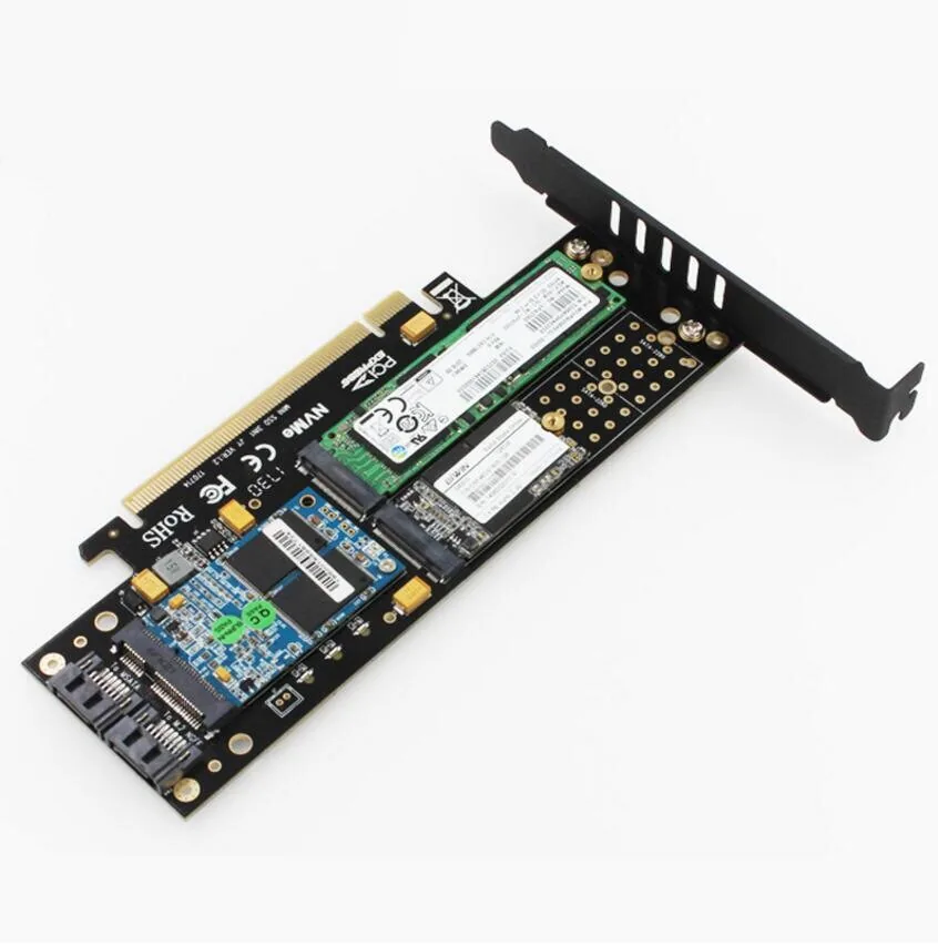 M.2 į PCI-E 3.0 X16 plokštė "Black edition Pro 9" (NVME, NGFF