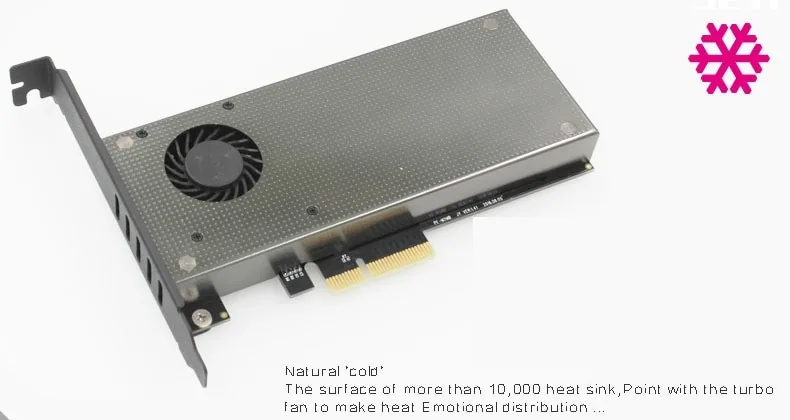 M.2 į PCI-E 3.0 X4 plokštė "Black Edition Pro Deluxe" (NVME
