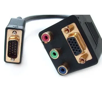 VGA į 3 RCA ir VGA dalintuvas