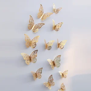 3D lipdukai "Stilingieji drugeliai 5" (12 vnt.